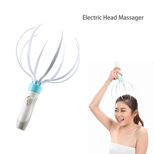 Electric Scalp Massager with Vibration and Eight Massage Claws - Ideal for Head and Body Relaxation